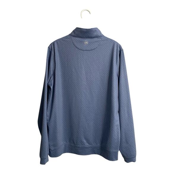 Peter Millar Sweater Light Blue Skulls Performance Quarter Zip Golf AOP Men’s M - Picture 9 of 9